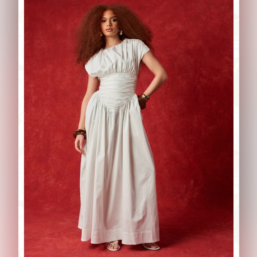 Kai Collective - ADESUWA RUCHED COTTON LONG DRESS